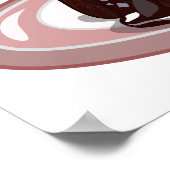 Cartoon van chocolade lava poster (Hoek)