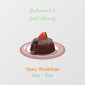 Cartoon van chocolade lava raamsticker (Vel)