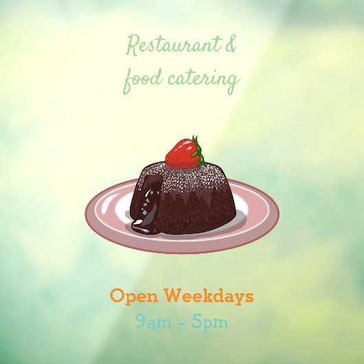Cartoon van chocolade lava raamsticker (Vel 3)