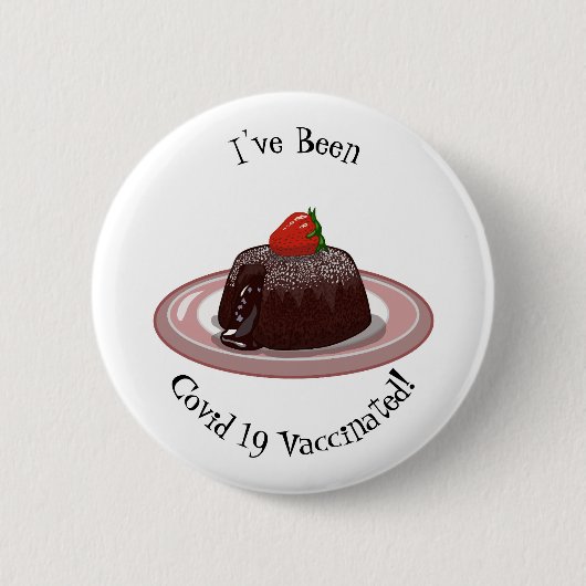Cartoon van chocolade lava ronde button 5,7 cm (Voorkant)