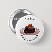 Cartoon van chocolade lava ronde button 5,7 cm (Voorkant /achterkant)