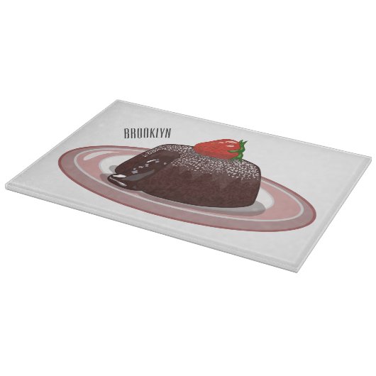 Cartoon van chocolade lava snijplank (Hoek)