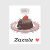 Cartoon van chocolade lava sticker (Vel)