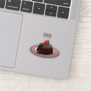 Cartoon van chocolade lava sticker