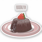Cartoon van chocolade lava sticker (Voorkant)
