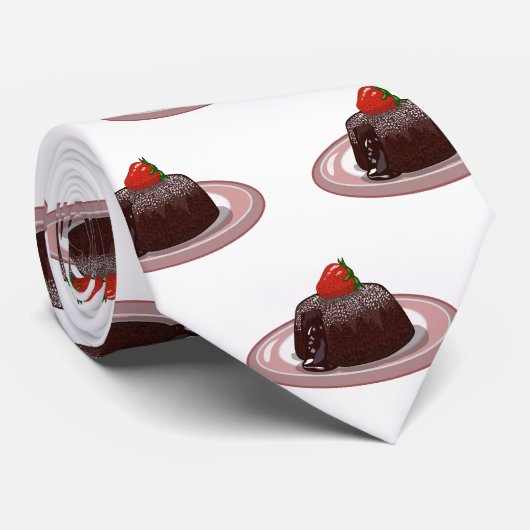 Cartoon van chocolade lava stropdas (Opgerold)