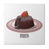 Cartoon van chocolade lava tegeltje (Voorkant)