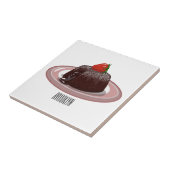 Cartoon van chocolade lava tegeltje (Zijkant)