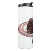 Cartoon van chocolade lava thermosbeker (Gedraaid links)