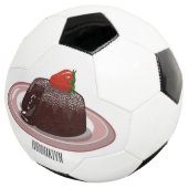 Cartoon van chocolade lava voetbal (Drie kwart)