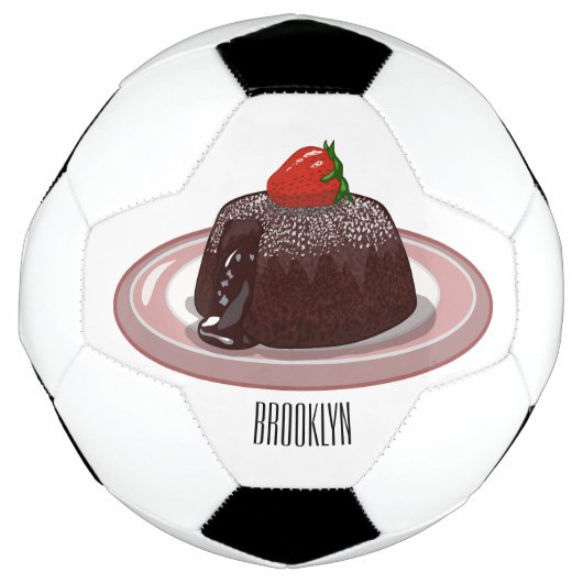 Cartoon van chocolade lava voetbal (Voorkant)