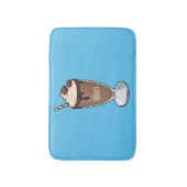 Cartoon van chocolade-mokshake badmat (Voorkant Verticaal)