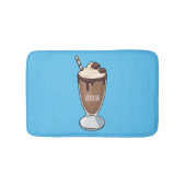 Cartoon van chocolade-mokshake badmat (Voorkant)