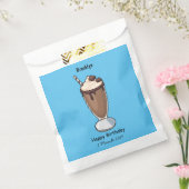 Cartoon van chocolade-mokshake bedankzakje (Gezegeld)