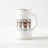 Cartoon van chocolade-mokshake bierpul (Voorkant rechts)