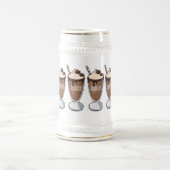 Cartoon van chocolade-mokshake bierpul (Center)