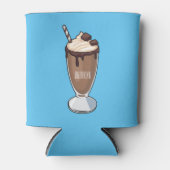 Cartoon van chocolade-mokshake blikjeskoeler (Voorkant)