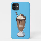 Cartoon van chocolade-mokshake Case-Mate iPhone case (Achterkant)