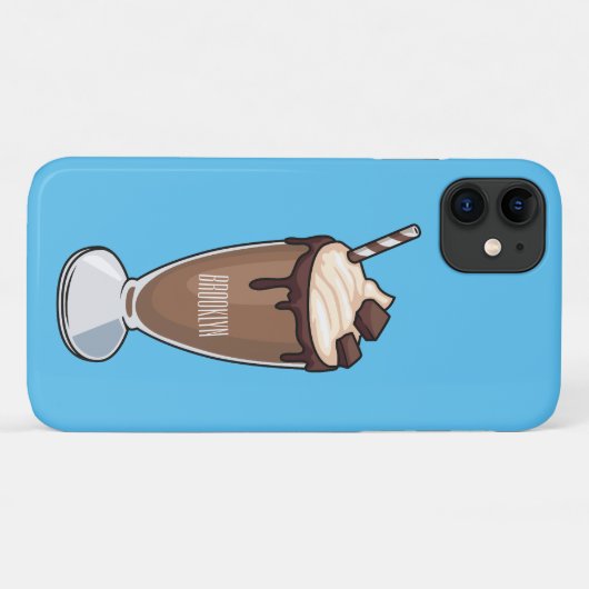 Cartoon van chocolade-mokshake Case-Mate iPhone case (Achterkant (horizontaal))