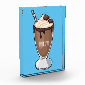 Cartoon van chocolade-mokshake fotoblokken (Links)