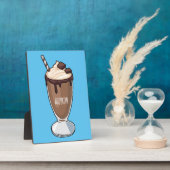 Cartoon van chocolade-mokshake fotoplaat (Zijkant)