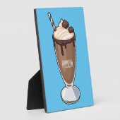 Cartoon van chocolade-mokshake fotoplaat (Zijkant)