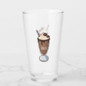 Cartoon van chocolade-mokshake glas (Achterkant)