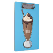 Cartoon van chocolade-mokshake klembord (Rechts)
