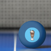 Cartoon van chocolade-mokshake pingpongbal (Net)
