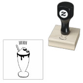 Cartoon van chocolade-mokshake rubberstempel (Gestempeld)