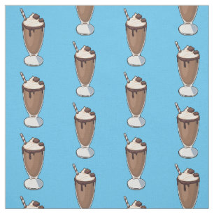 Cartoon van chocolade-mokshake stof