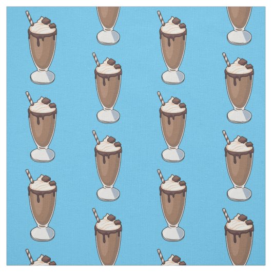 Cartoon van chocolade-mokshake stof (Swatch)