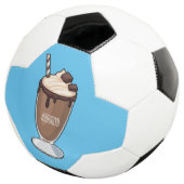 Cartoon van chocolade-mokshake voetbal (Drie kwart)