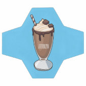 Cartoon van chocolade-mokshake voetbal (Enkel)