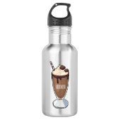 Cartoon van chocolade-mokshake waterfles  (Voorkant)
