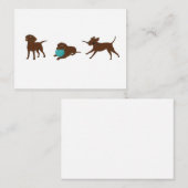 cartoon van chocoladelab notitiekaartje (Voorkant / Achterkant)