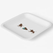 cartoon van chocoladelab papieren bordje (Gebogen)