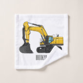 Cartoon van Crawler-graafmachine Bad Handdoek (Wasdoekje)