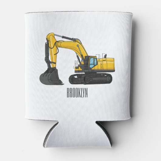 Cartoon van Crawler-graafmachine Blikjeskoeler (Voorkant)