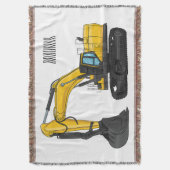 Cartoon van Crawler-graafmachine Deken (Voorkant Verticaal)