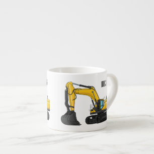 Cartoon van Crawler-graafmachine Espresso Kop
