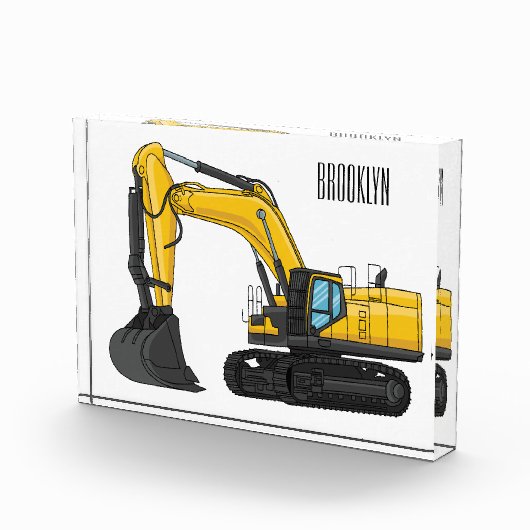 Cartoon van Crawler-graafmachine Fotoblokken (Rechts)