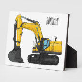 Cartoon van Crawler-graafmachine Fotoplaat (Zijkant)