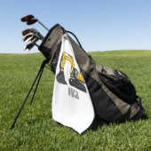 Cartoon van Crawler-graafmachine Golfhanddoek (Groen)