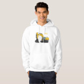 Cartoon van Crawler-graafmachine Hoodie (Voorkant volledig)