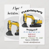 Cartoon van Crawler-graafmachine Kaart (Voorkant / Achterkant)
