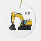 Cartoon van Crawler-graafmachine Keramisch Ornament (Links)