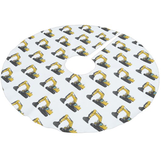 Cartoon van Crawler-graafmachine Kerstboom Rok (Gekanteld)