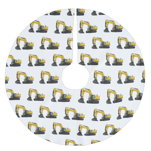 Cartoon van Crawler-graafmachine Kerstboom Rok (Voorkant)