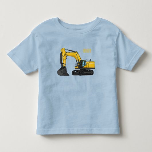 Cartoon van Crawler-graafmachine Kinder Shirts (Voorkant)